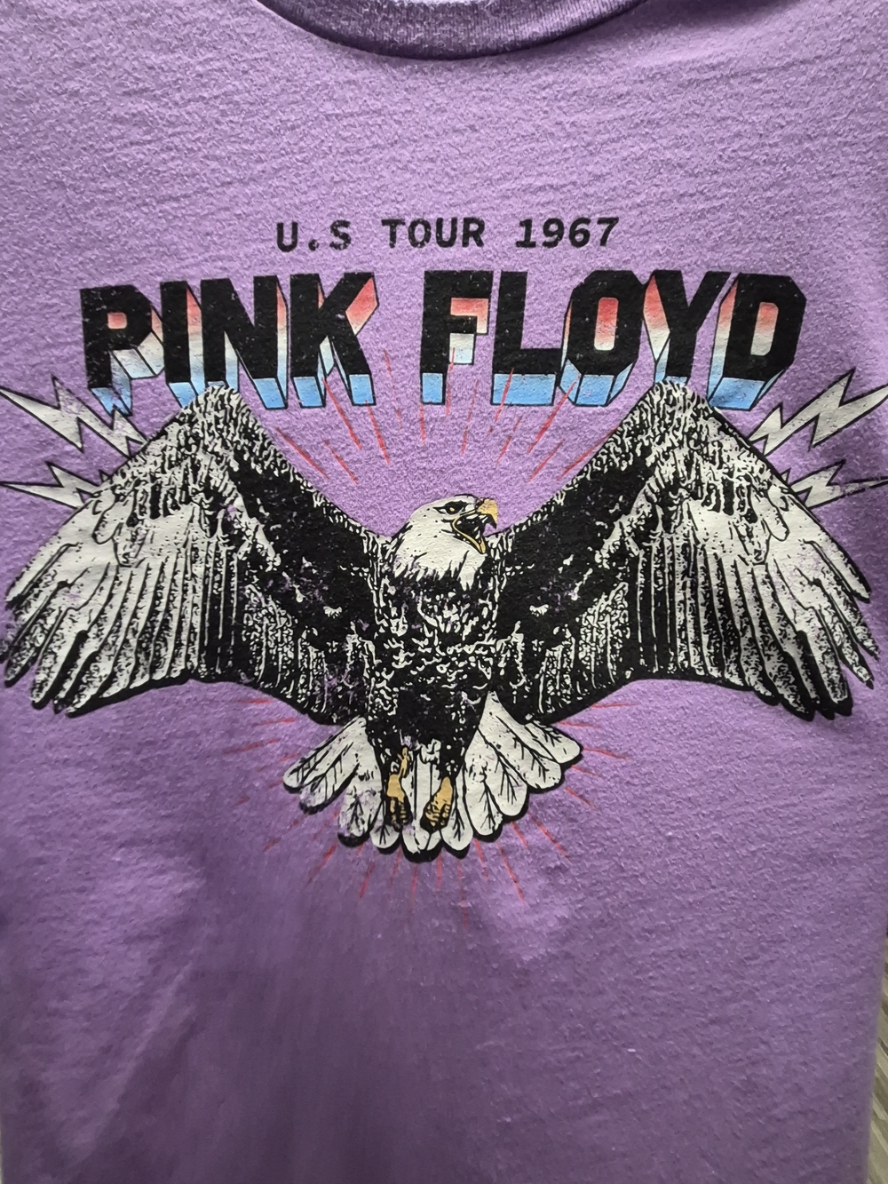 Pink Floyd Kids' Lavender Graphic Tee - Band Eagle Design